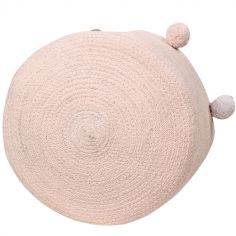 Panier de rangement Bubbly en coton rose (30 x 30 cm)