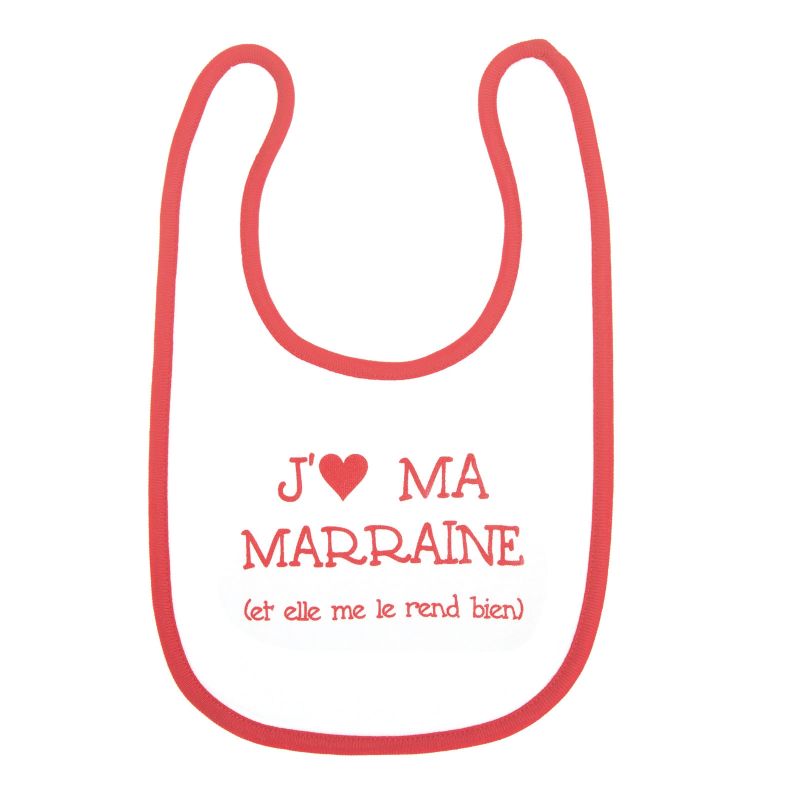 Bavoir J'aime ma marraine BB & Co
