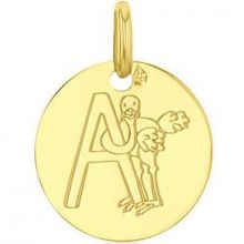 Médaille A comme autruche (or jaune 750°)  par Maison Augis