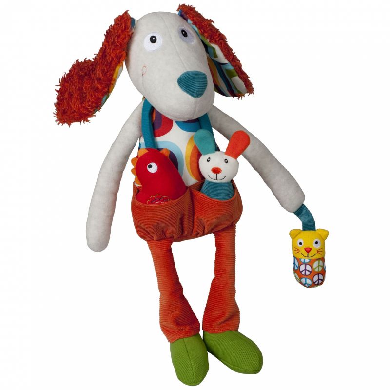 Antoine le chien d'activités La Happy Farm (45 cm) Ebulobo