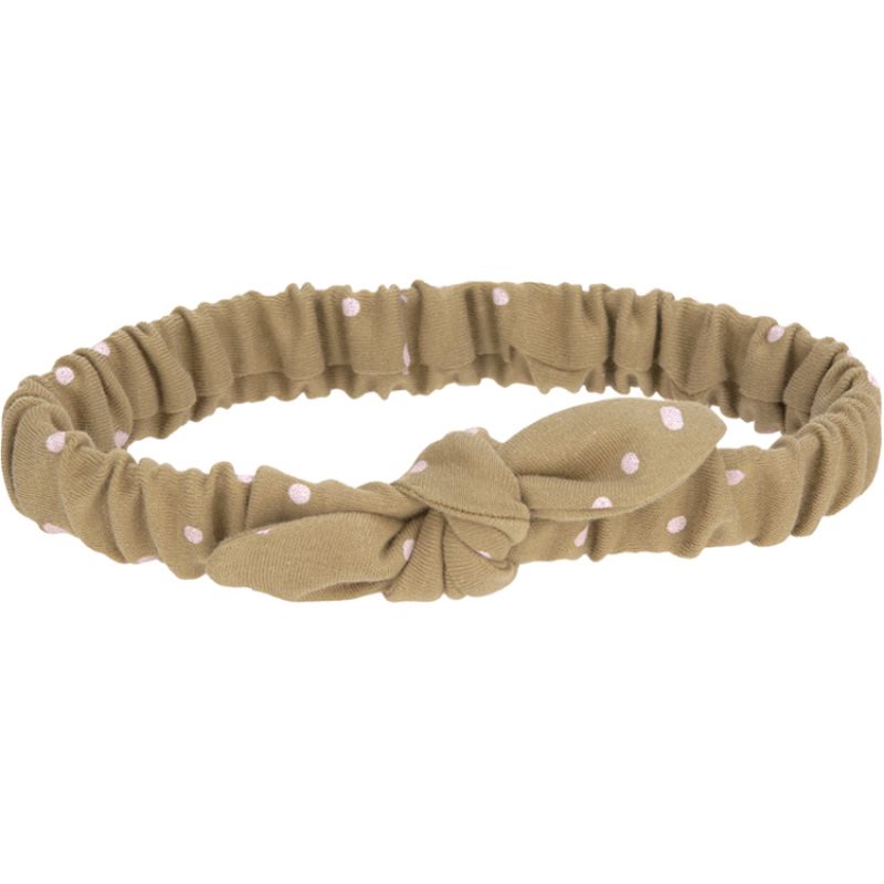 Bandeau bébé en coton bio Pointillés curry (4-12 mois) Lässig