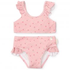Maillot de bain 2 pièces à volants Sunny Flowers Blush (1-2 ans) - Little Dutch
