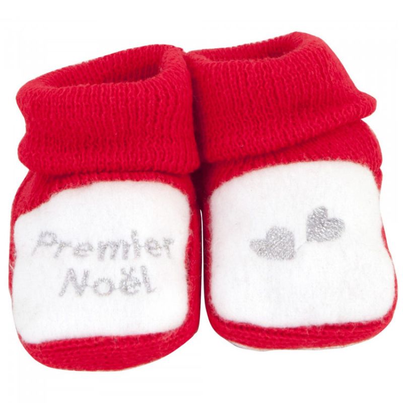 Chaussons Premier Noël (0-1 mois) Trois Kilos Sept