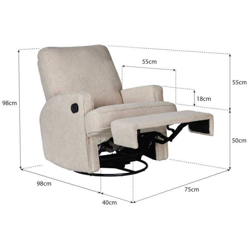 Fauteuil électrique pivotant et inclinable Taupe Quax Produit 6