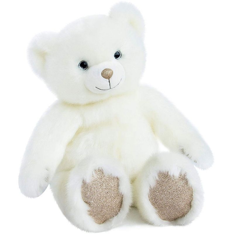 Peluche géante ours blanc La Peluche (60 cm) Doudou et Compagnie
