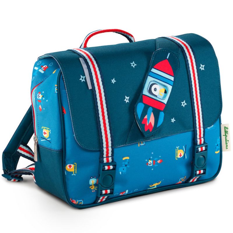 Cartable A4 maternelle fusée En route Lilliputiens