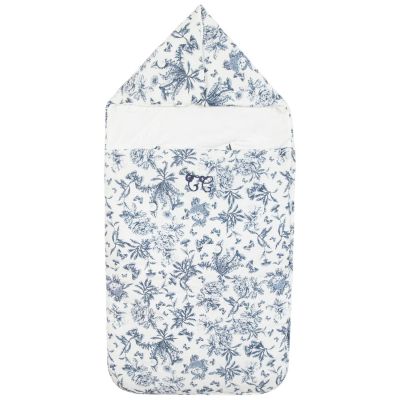 Nid d'ange passe sangle Toile de Jouy bleu Tartine et Chocolat