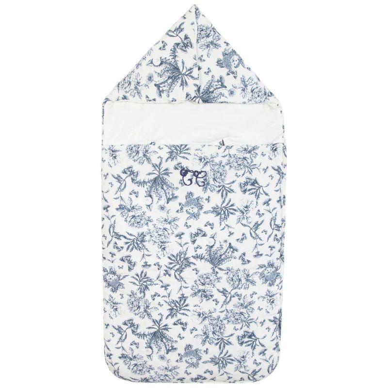 Nid d'ange passe sangle Toile de Jouy bleu Tartine et Chocolat Produit 1