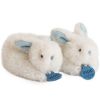 Coffret chaussons hochet Mon tout petit lapin bleu (0-6 mois) - Doudou et Compagnie