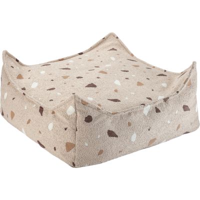 Pouf Ottoman Square Terrazzo Sand  par Wigiwama