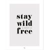 Lot de 2 affiches Léopard Stay wild & free (30 x 40 cm)  par Lilipinso