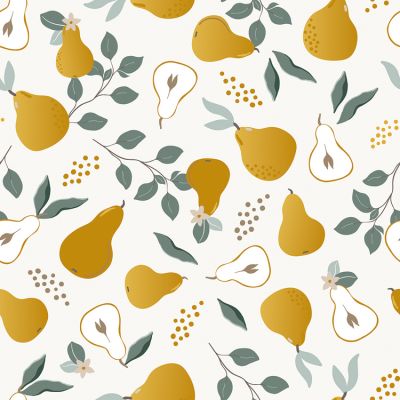 Papier peint poires Pretty Pears (50 cm x 10 m)  par Lilipinso