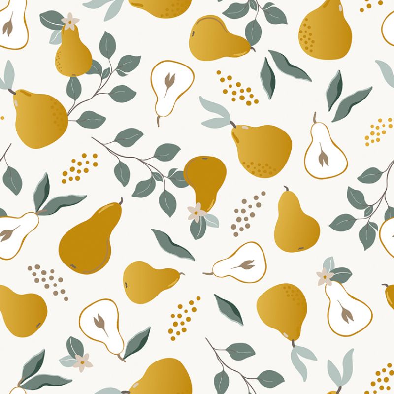 Papier peint poires Pretty Pears (50 cm x 10 m) Lilipinso