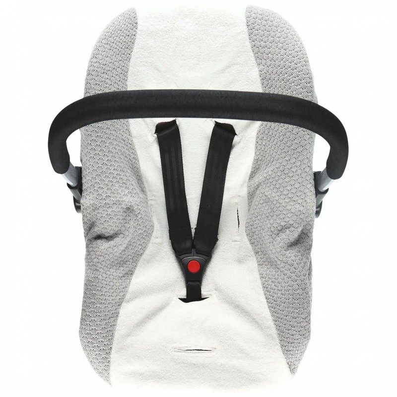 Housse pour siège auto bébé gris clair Tricoloudoux Noukie's