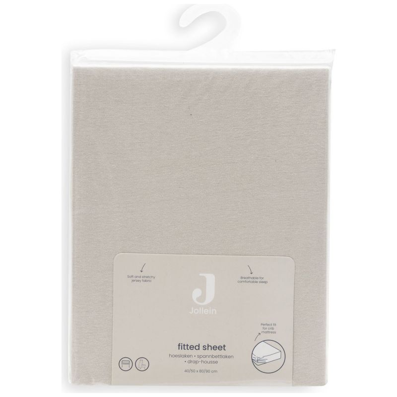 Drap housse en jersey Sand (40 x 80 cm) Jollein Packaging 4