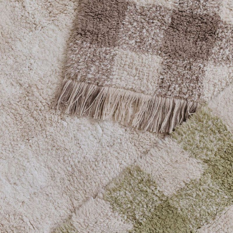 Tapis lavable Vichy Ivoire (90 x 120 cm) Lorena Canals Ambiance 5