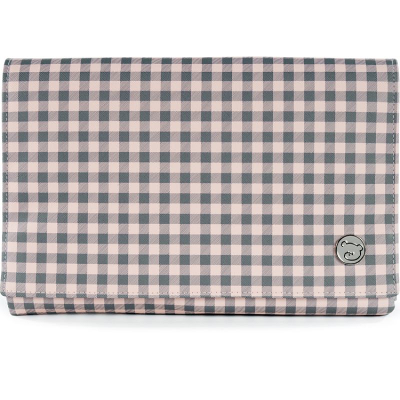 Tapis à langer Together Vichy rose et gris Pasito a pasito