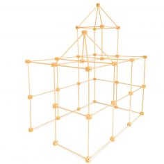 Kit de construction cabane d'intérieur 1001 Cabanes - Pack Castor 111 pièces - Sarbakane