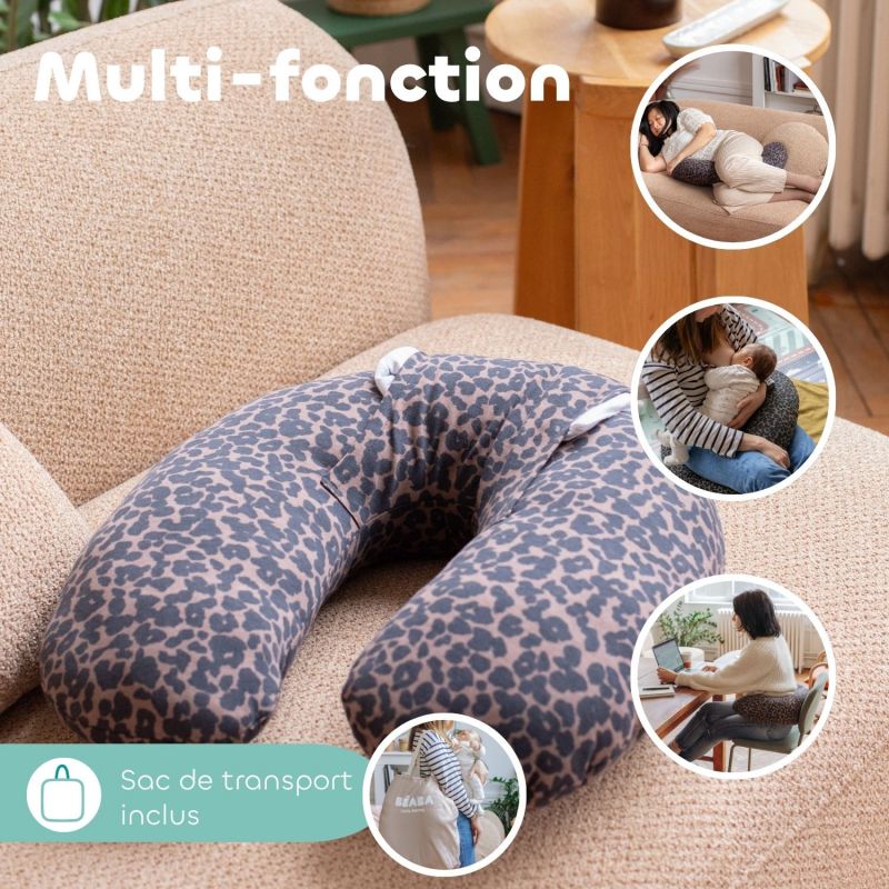 Mini coussin bouillote Little warmy Jersey Leopard (50x46 cm) Béaba Ambiance 4