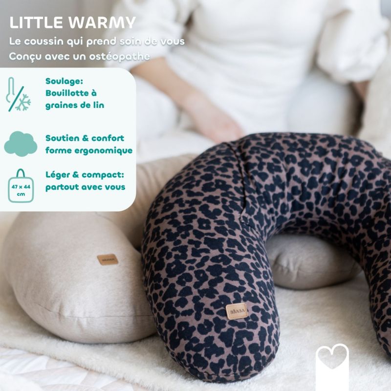 Mini coussin bouillote Little warmy Jersey Leopard (50x46 cm) Béaba Ambiance 7