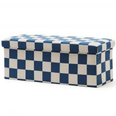 Banc de rangement Carreaux Bleu - Kid's Concept
