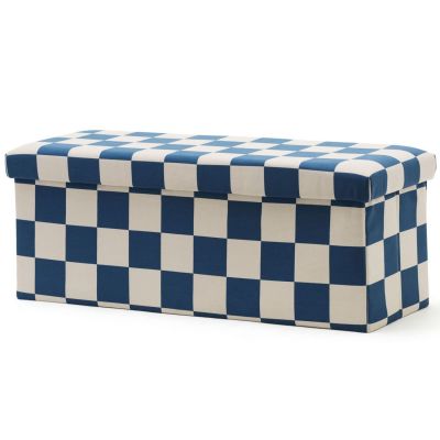 Banc de rangement Carreaux Bleu Kid's Concept