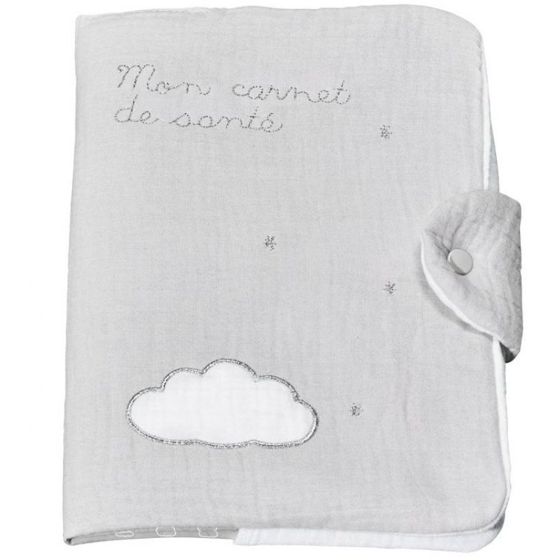 Protège carnet de santé Lily grey Sauthon