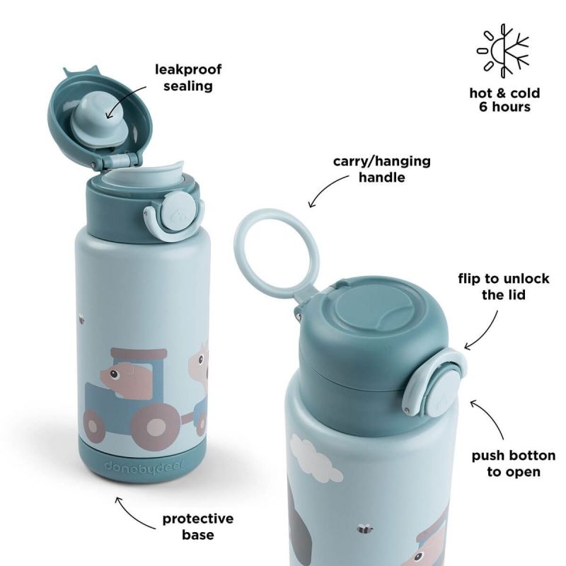 Gourde isotherme Tiny farm Bleu (340 ml) - Reconditionné Done by Deer Produit 9