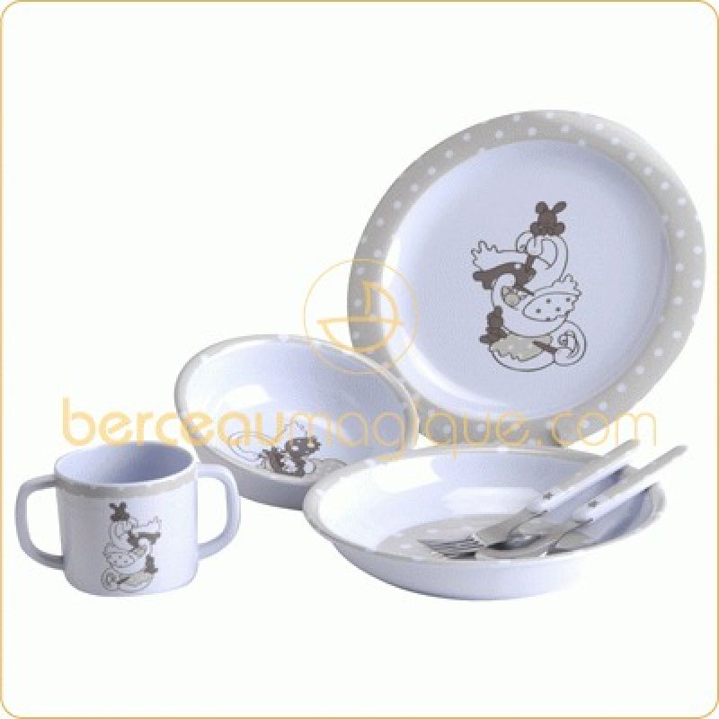 Coffret repas beige 6 pièces Amadeus Les Petits