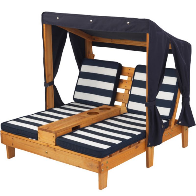 Double chaise longue enfant bleu marine KidKraft