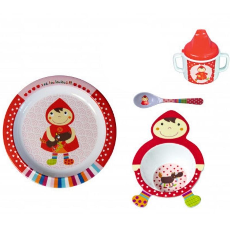 Coffret repas Chaperon rouge T'es Fou Louloup (4 pièces) Ebulobo