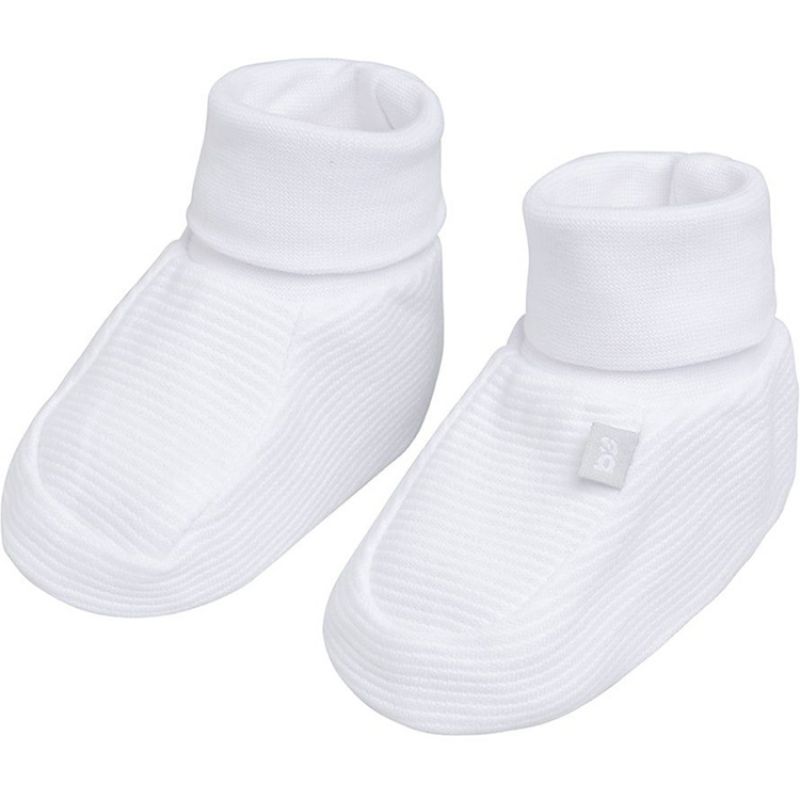 Chaussons bébé en coton bio Pure blanc (0-3 mois) Baby's Only