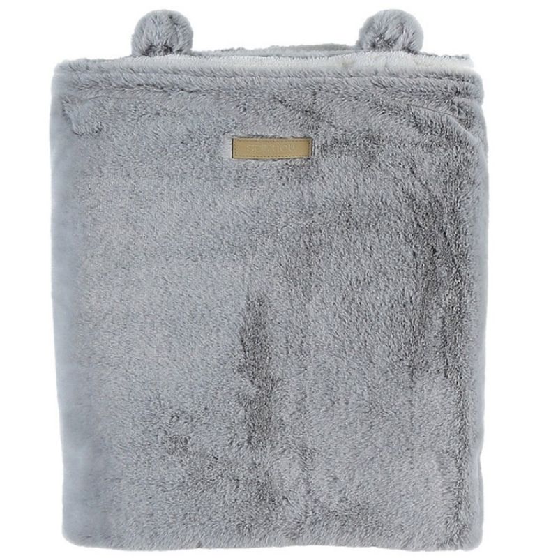 Couverture polaire gris clair Mix & Match (75 x 100 cm) Noukie's