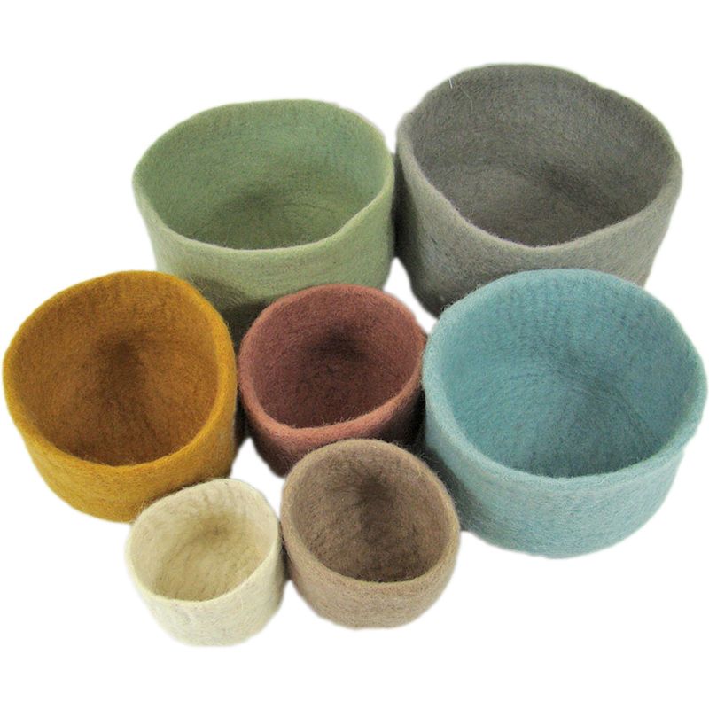 Lot de 7 bols en feutrine Earth Papoose