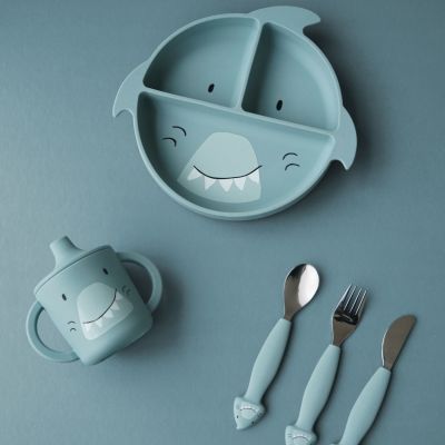 Set de 3 couverts en silicone Mr. Shark