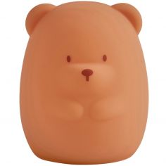 Veilleuse en silicone ours caramel (12 cm) - Reconditionné - Nattou