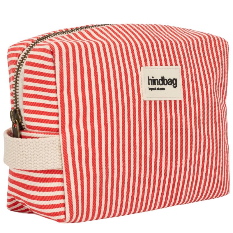 Trousse de toilette Leon Rayures Fines Rouge Hindbag Produit 4