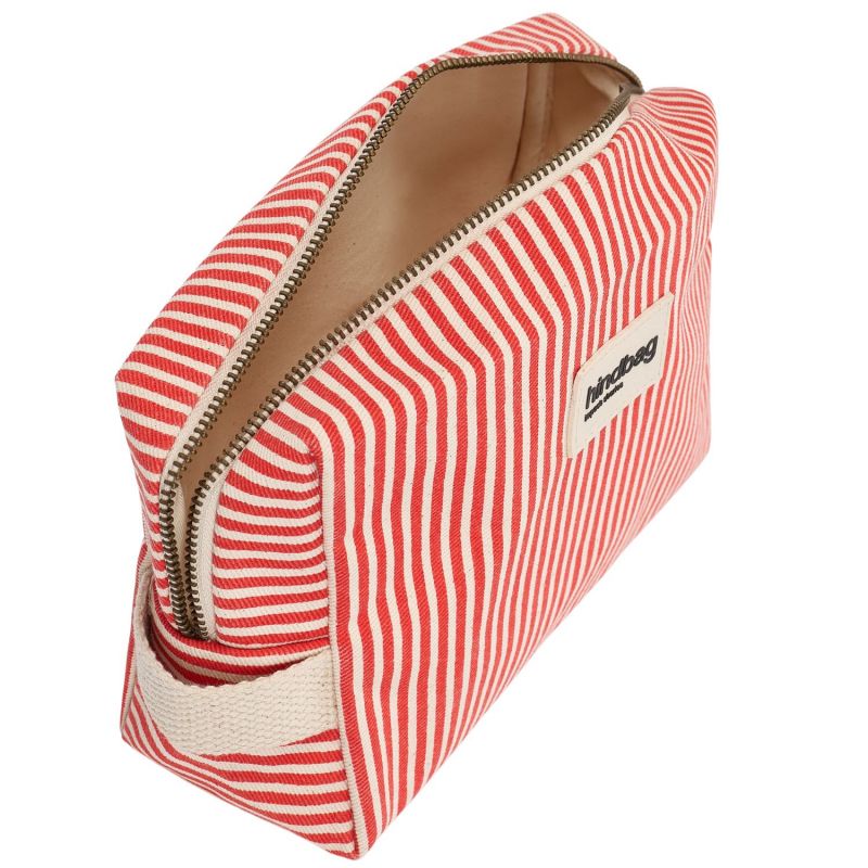 Trousse de toilette Leon Rayures Fines Rouge Hindbag Produit ouvert 5