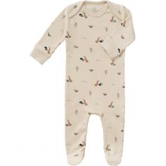 Pyjama en coton bio Rabbit sandshell (6-12 mois : 67 à 74 cm) - Fresk