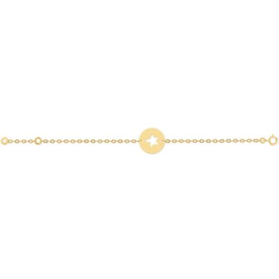 Bracelet enfant étoile personnalisable (or jaune 375°)  par Lucas Lucor