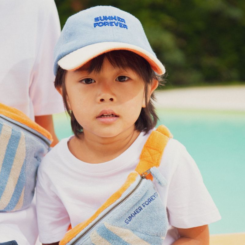Casquette enfant Summer Forever Eponge bleu et orange (7-12 ans) Chamaye Ambiance 5