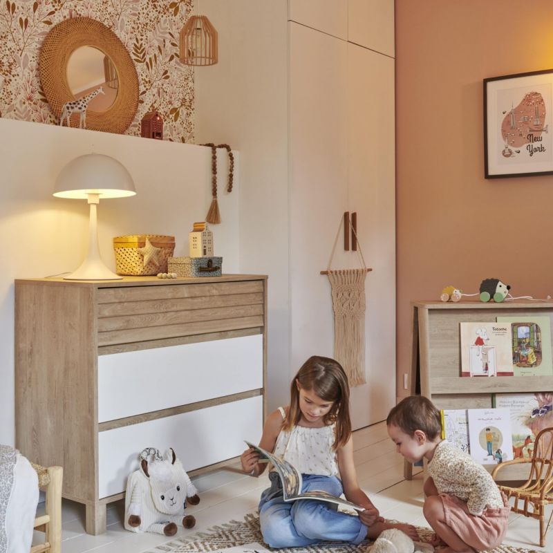 Commode à langer 3 tiroirs avec plan à langer Achille Galipette Ambiance 2