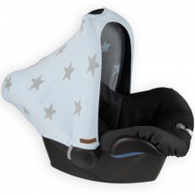 Capote pour siège-auto groupe 0+ Star bleu ciel et gris  par Baby's Only