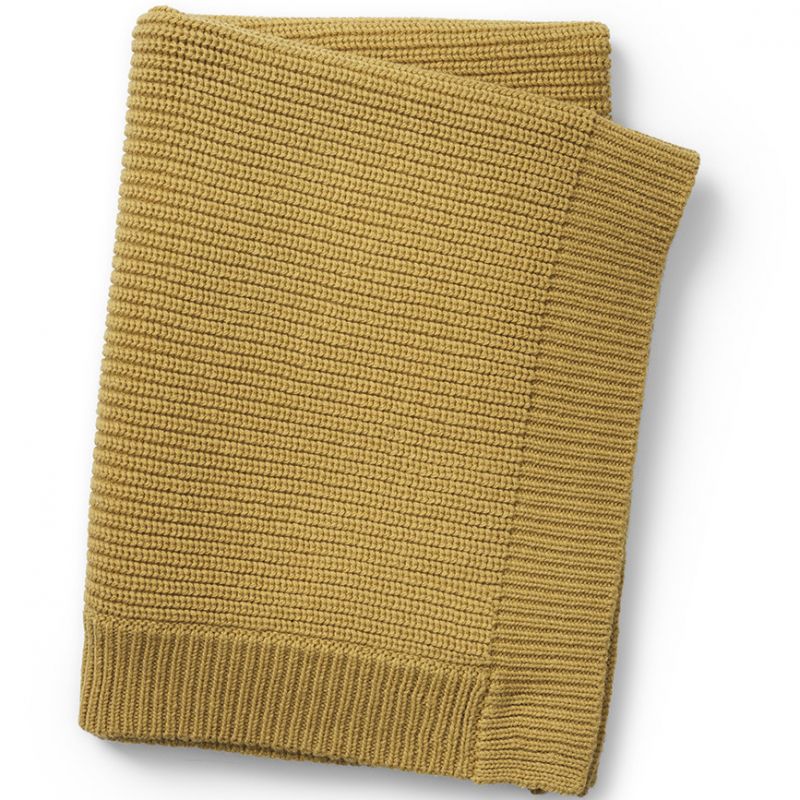 Couverture en coton et laine jaune Gold (100 x 70 cm) Elodie Details