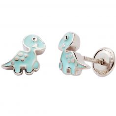 Boucles d'oreilles Dinosaure (argent) - Baby bijoux