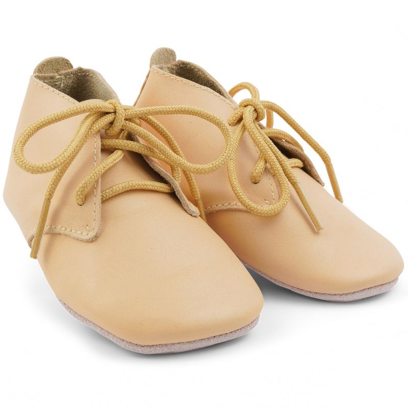 Chaussons bébé en cuir Soft soles Desert Lace Rose (9-15 mois) Bobux