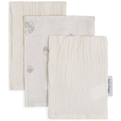 Lot de 3 gants de toilette Tender Linen/Clover  par Baby's Only