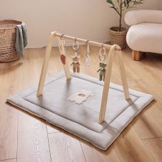 Tapis de parc réversible gaze de coton bio Fluffy (75 x 95 cm)