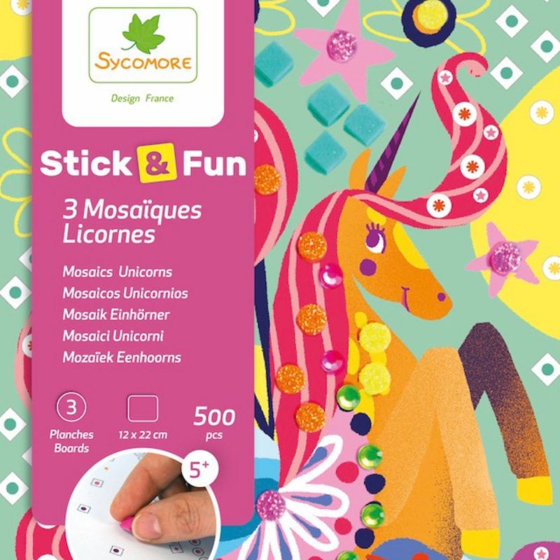 Coffret 3 mosaïques Licorne Sycomore Packaging 3