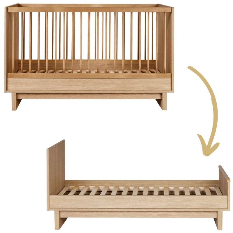 Lit évolutif Kyo Honey Ash (70 x 140 cm) Quax Produit 1